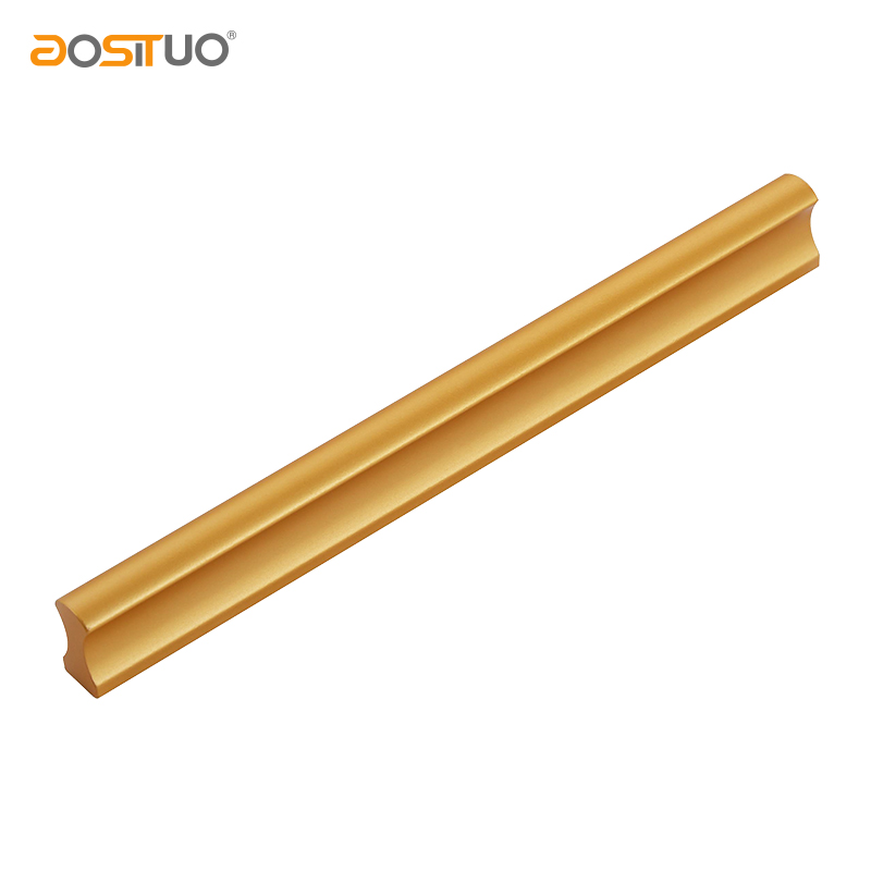 Aluminum customized length hole distance 64-160mm furniture kitchen cabinet handle finish goden silver black AST-2022