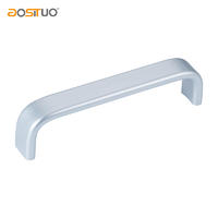 Aluminum cabinet pull handle finish silver hole distance 96mm 58g AST-2006