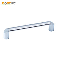 zinc alloy simple drawer handle finish shiny chrome hole distance 96mm 44g AST-6012