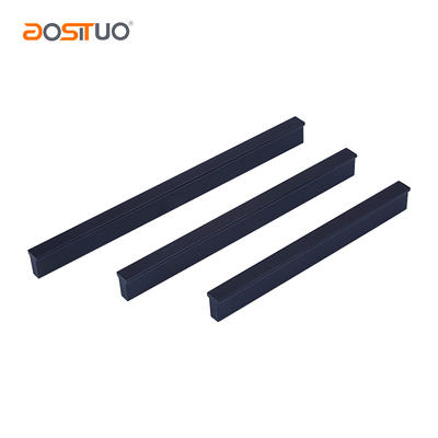 Aluminum drawer pull for furniture finish black customized length AST-2019